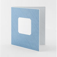 デザインフィル カラー色紙 二つ折り 寄せ書きシール・封筒付き 紺 33285006 1個