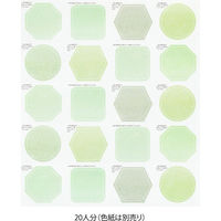 デザインフィル 色紙用 寄せ書きシール 半透明 20枚入 緑 82647006 1セット(1個×3)