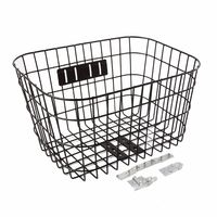 西田金属製作所 西田 Wー114 ワイドバスケット丸型 黒 W-114BK 1個（直送品）