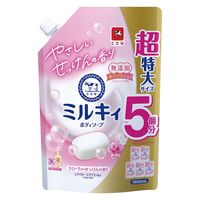 ミルキィボディソープ フローラルせっけんの香り 詰替 1800mL 牛乳石鹸共進社 【液体タイプ】