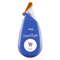 プラス マスキングテープ Deco Rush（デコラッシュ） 幅6mm ブルー 買い物 51887 10個
