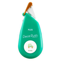 プラス マスキングテープ Deco Rush（デコラッシュ） 幅6mm グリーン 車 51885 10個