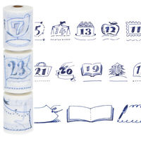 水性ペンで書けるマスキングテープ スリム 手帳デコ 日付 ドローイング3柄セット maste(マステ)(R) MST-FA22-I マークス 10個