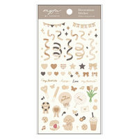 myfa（ミファ）デコレーションシール シフォンベージュ 1セット（2枚） LIHIT LAB.（リヒトラブ）