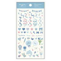 myfa（ミファ）デコレーションシール パウダーブルー 1セット（2枚） LIHIT LAB.（リヒトラブ）