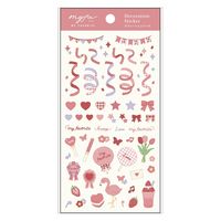 myfa（ミファ）デコレーションシール コーラルレッド 1セット（2枚） LIHIT LAB.（リヒトラブ）
