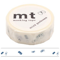 カモ井加工紙 マスキングテープ mt ミナペルホネン choucho logo・navy 幅15mm 5巻