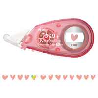 プラス デコレーションテープ きらりプチデコラッシュ きらりハート 49051 5個