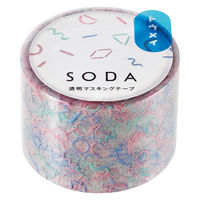 キングジム 透明マスキングテープ SODA（ソーダ） ポップ CMT30-002 5巻