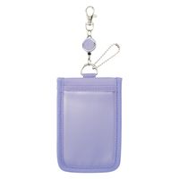 myfa（ミファ）カードスタンドケース ライラックパープル 伸縮リール付き 1セット（2個） LIHIT LAB.（リヒトラブ）