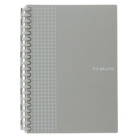 リヒトラブ ヒラクノ（hirakuno） ツイストノート（リングノート） B6 5mm方眼 シルバー N1672-26 2冊