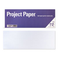 オキナ プロジェクトカラーパッド A4ハーフ 50枚 ラベンダー 5mm方眼罫 PH4038 3冊