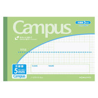 コクヨ キャンパスノート 用途別 ハーフサイズ B6 5mm方眼罫 ライトグリーン ノ-37S10-5LG 3冊