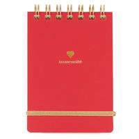 ラボクリップ メモ A7 5ミリ方眼 カミーユ レッド 3冊 CMME01-RD