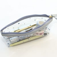 ラボクリップ ペンケース クリア 船形 ブリエ ホワイト B22-BRCP02-WH 勝竜社