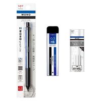 トンボ鉛筆 MONO（モノ）文具セット＜モノグラフライトシャープ モノカラー 0.5mm・替ゴム・シャープ芯 HB＞ 10セット