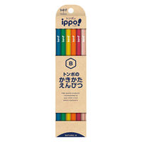 かきかたえんぴつ　ippo（イッポ）　B　六角軸　ナチュラル　KB-KNN04-B　2ダース（24本入）　トンボ鉛筆