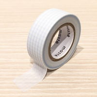 マークス 水性ペンで書ける マスキングテープ 15mm マステ 小巻 方眼 ブルーグレー MSTFA04-BGY
