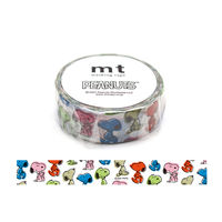 カモ井加工紙 マスキングテープ mt Peanuts（エムティ ピーナッツ） みんなでおしゃべり 幅15mm MTPNUT02 5巻