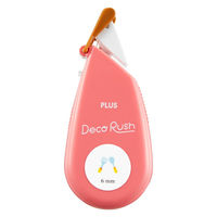 プラス マスキングテープ Deco Rush（デコラッシュ） 幅6mm ピンク 食事 51877 10個