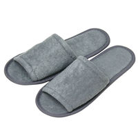 小野商事 使い捨てスリッパ タオル生地 前開きタイプ グレー WS6155 1セット(1組(20足)×5)