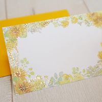 包む メッセージカード グリタリングフラワー TC017 1個