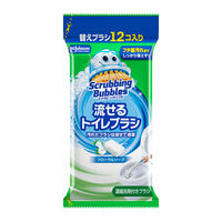 スクラビングバブル 流せるトイレブラシ フローラルソープの香り 付替ブラシ 1セット(24個：12個入×2個) トイレ掃除 使い捨て ジョンソン