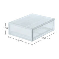 無印良品 ポリプロピレンクローゼットケース 小 約幅44×奥行55×高さ18cm 良品計画（わけあり品）