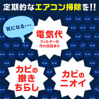 らくハピ エアコン カビ洗浄スプレー プレミアウインド カビ取り 掃除 無香料 350mL 1個 消臭 除菌 カビ 防止 アース製薬