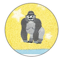 【ふわふわのやわらかパイル使用】日繊商工 「ニシゴリラ」モチーフのタオルチーフ HZ614 1箱（30枚入）（直送品）