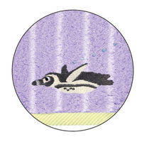 【ふわふわのやわらかパイル使用】日繊商工 「フンボルトペンギン」モチーフループ付タオル HZ716 1箱（50枚入）（直送品）