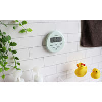 ドリテック　時計付　防水タイマー　グリーン　T-611GN　キッチンタイマー　デジタル　1個