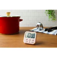 ドリテック 時計付　大画面タイマー　シャボン6　ピンク　T-615PK　キッチンタイマー　デジタル　1個