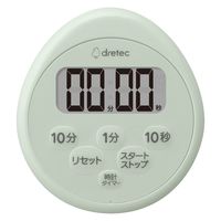 ドリテック　時計付　防水タイマー　グリーン　T-611GN　キッチンタイマー　デジタル 1セット(3個)