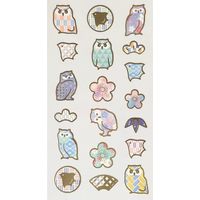 クローズ・ピン 和柄シール ふくろう US16423 1セット(10枚)（直送品）