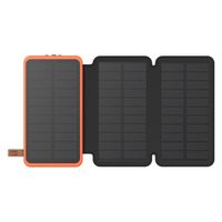 磁気研究所 モバイルバッテリー10000MAHソーラー3枚付 HD-S3MB10TABK 1個