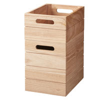 パール金属 積み重ね桐ボックス 浅型ハーフ 幅190×奥行260×高さ120mm N-7109 1個