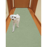 サンコー おくだけ吸着 ロングマット 60×120cm グリーン 撥水 洗える 日本製 消臭 保護 カット可能 ペット 犬 猫 KG-07 1個