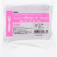 シモジマ ヘイコープラフォーク 9cm 透明 バラ 004513014 1袋(100枚)