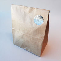 包む ラッピングシール コイン シルバー TW017 1枚