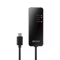 バッファロー 有線LANアダプター USB Type-C Giga対応 USB3.2（Gen1） ブラック 1個（直送品）