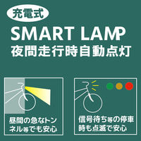 充電式 LEDライト 自転車ハンドル用 防水保護等級 IPX5 ブラック Hapyson（ハピソン） YB-100-K 1個