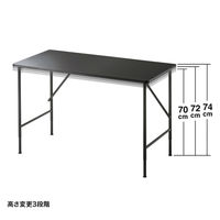 サンワサプライ マルチワークデスク 幅1200×奥行600×高さ720mm ブラック×ブラック SH-MX1260BK 1台（直送品）