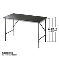 サンワサプライ マルチワークデスク 幅1000×奥行600×高さ720mm ブラック×ブラック SH-MX1060BK 1台（直送品）