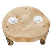 リーフ 形状お任せ 国産 栗の木板に3本の止まり木 930772 1個（直送品）