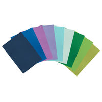 北越コーポレーション 色画用紙 やよいカラー 四切 あいいろ 410-303 1セット（50枚：10枚×5）