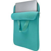 デビカ 大きく開くクッション付きPCケース アクアグリーン 143023 1個