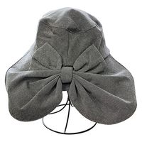ヤマショウ 婦人リボン日よけハット グレー YCH-056GY 1個（直送品）