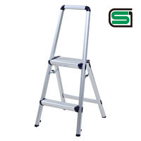 YAMAZEN 開閉簡単 取っ手付き 上枠付き踏み台2段 YM-B02SG（DBL） 1台