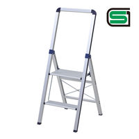 YAMAZEN 天板が広くてスリム収納 上枠付きスリム踏み台2段 YM-BF02SG(DBL) 1台